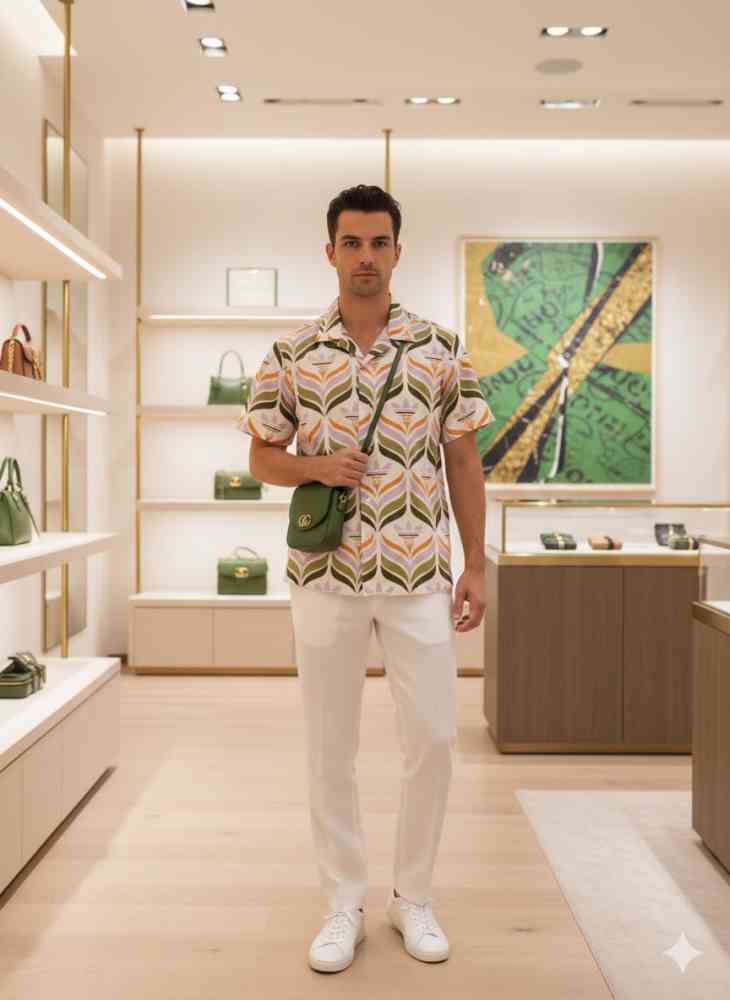 Gucci Printed Premium Quality Short Sleeve Shirt-thumb-0
