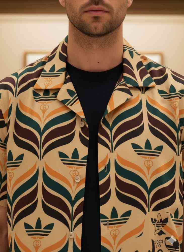 Gucci Printed Premium Quality Short Sleeve Shirt-thumb-1