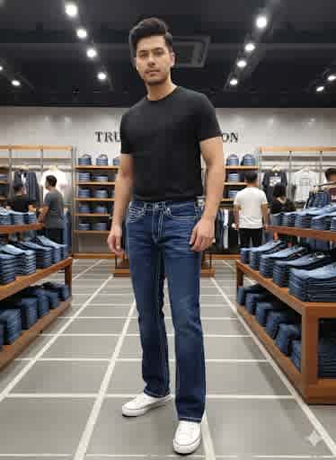 True Religion Blue Premium Quality Denim Jeans-thumb-3