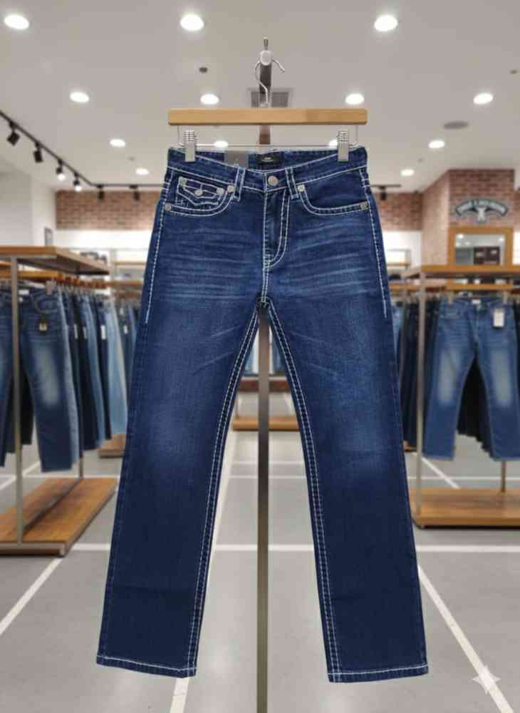 True Religion Blue Premium Quality Denim Jeans-thumb-0