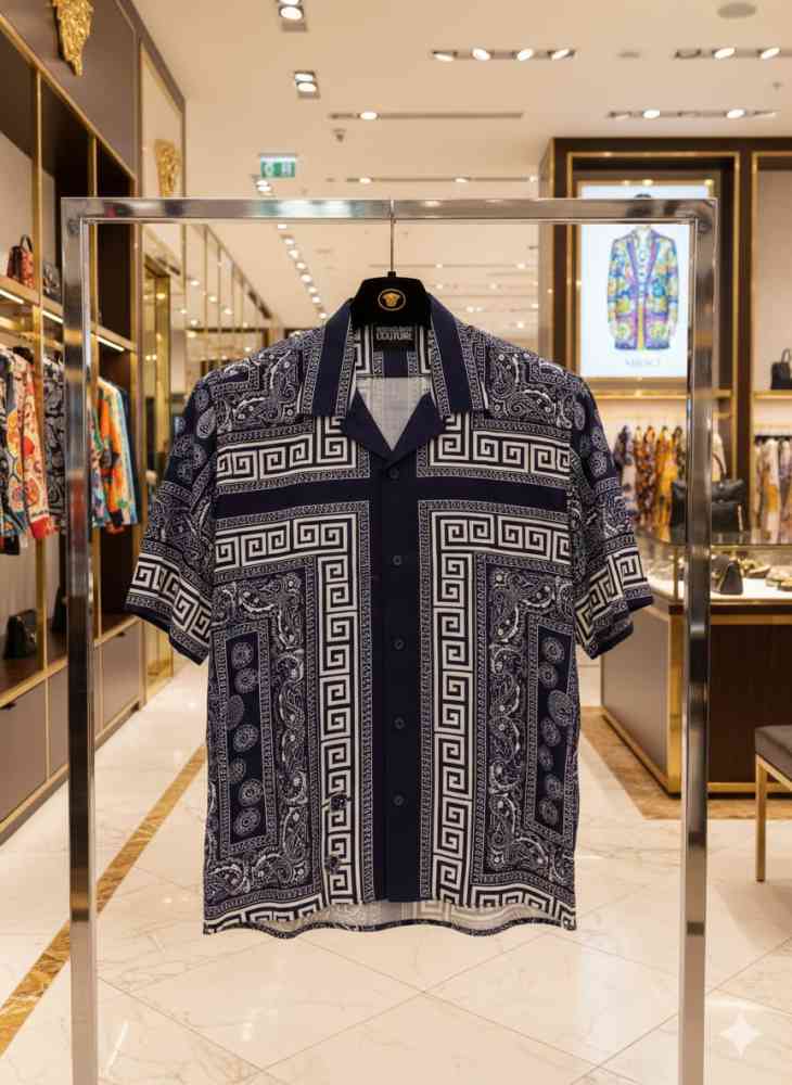 Versace Printed Premium Quality Short Sleeve Shirt-thumb-3