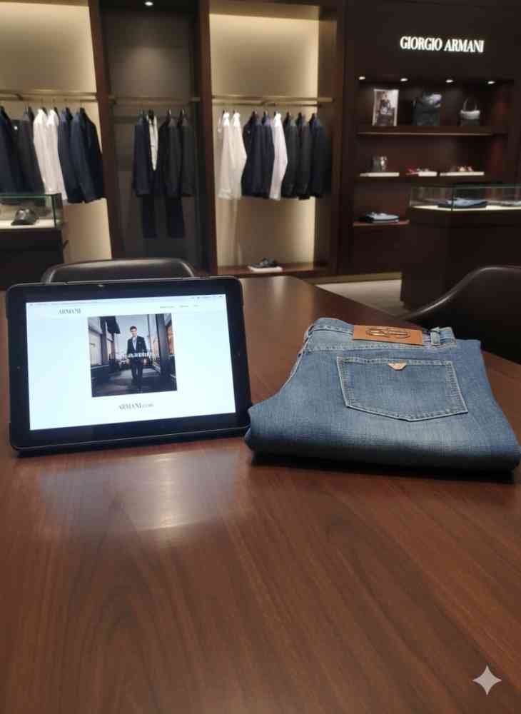 Emporio Armani Light Blue Premium Quality Jeans-thumb-3