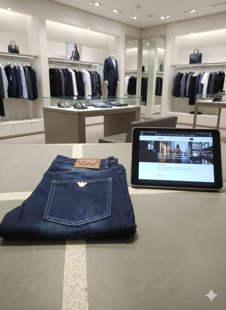 Emporio Armani Dark Blue Premium Quality Jeans-thumb-3