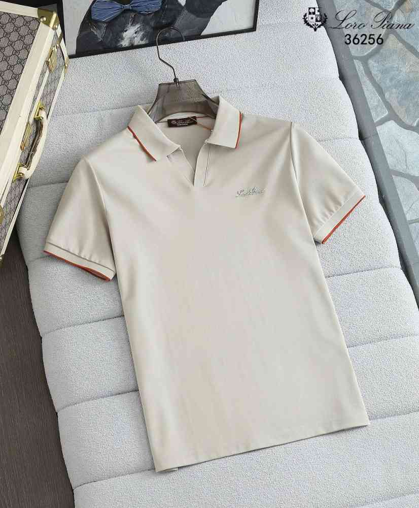 Grey Loro Piana Blue Premium Quality T-Shirt