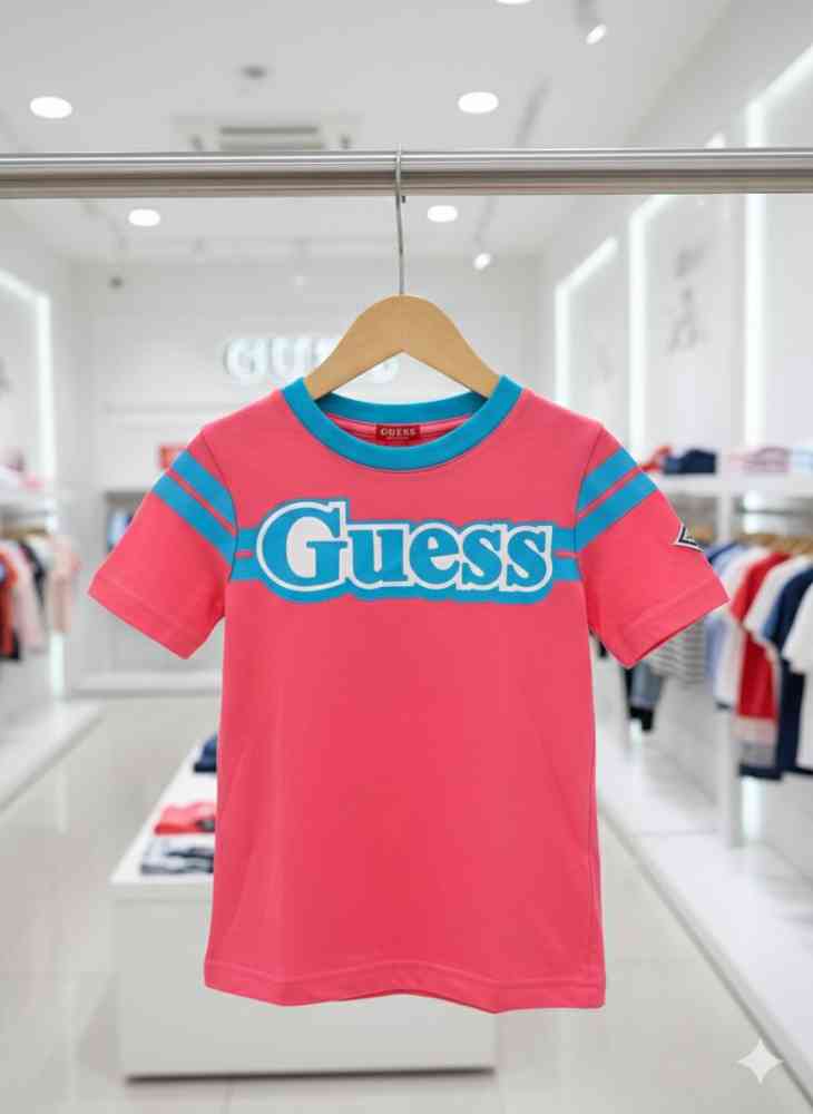 Guess Pink Kids Premium Quality T-shirt-thumb-1