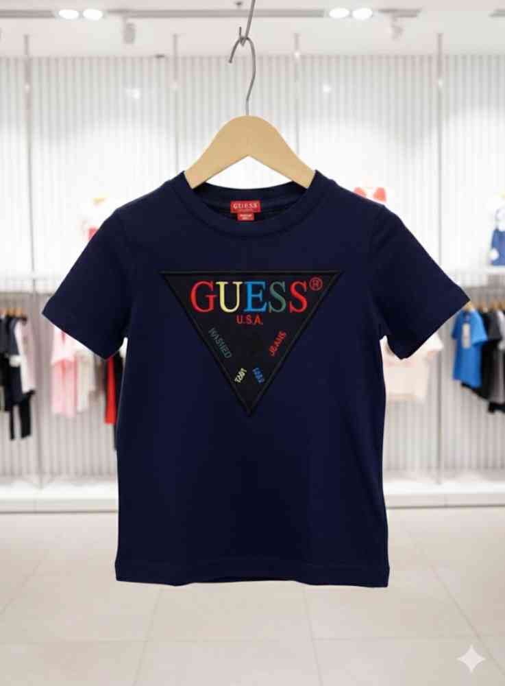 Blue Guess White Kids Premium Quality T-shirt