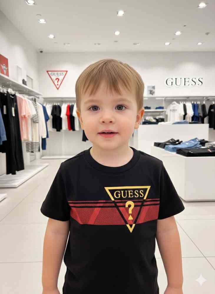 Guess Black Kids Premium Quality T-shirt-thumb-1