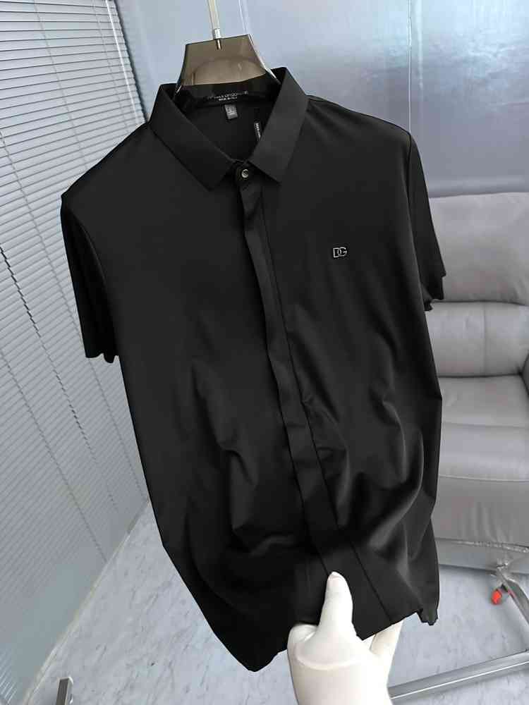 Dolce & Gabbana Black Premium Quality Short Sleeve Shirt-thumb-1