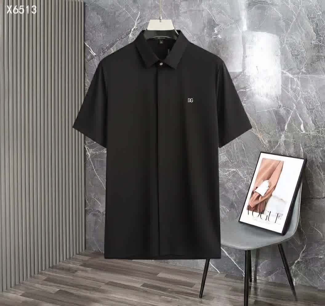 Dolce & Gabbana Black Premium Quality Short Sleeve Shirt-thumb-0