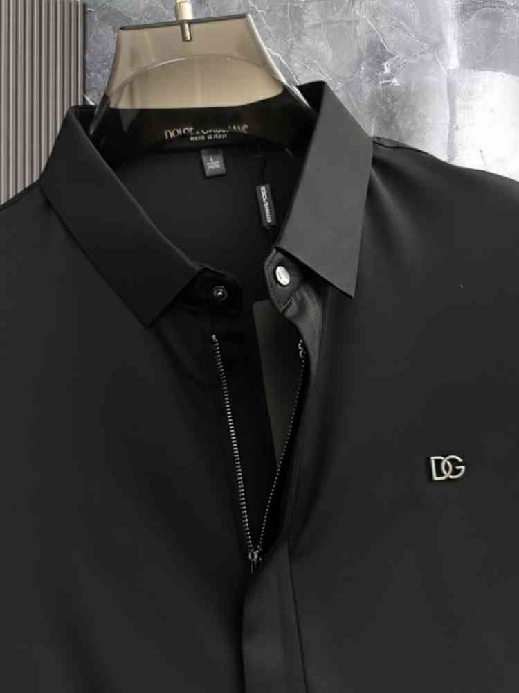 Dolce & Gabbana Black Premium Quality Short Sleeve Shirt-thumb-2