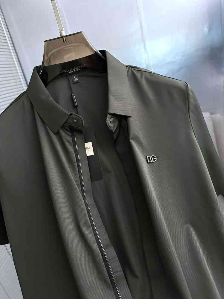 Dolce & Gabbana Dark Grey Premium Quality Short Sleeve Shirt-thumb-2
