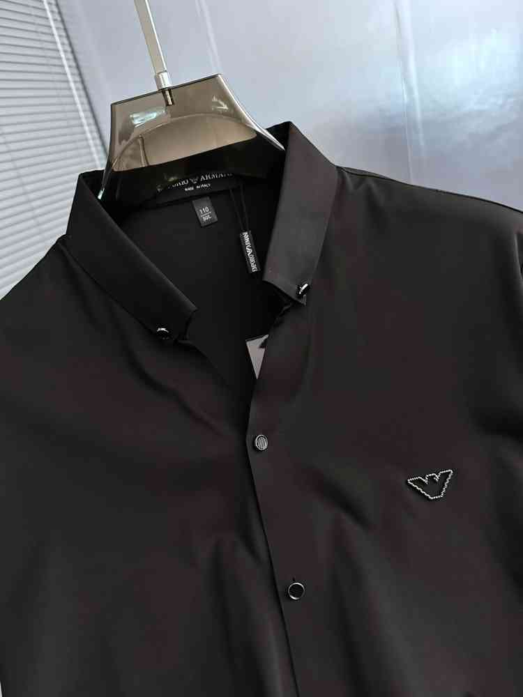 Emporio Armani Black Premium Quality Short Sleeve Shirt-thumb-1