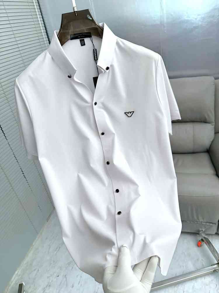 Emporio Armani White Premium Quality Short Sleeve Shirt-thumb-1