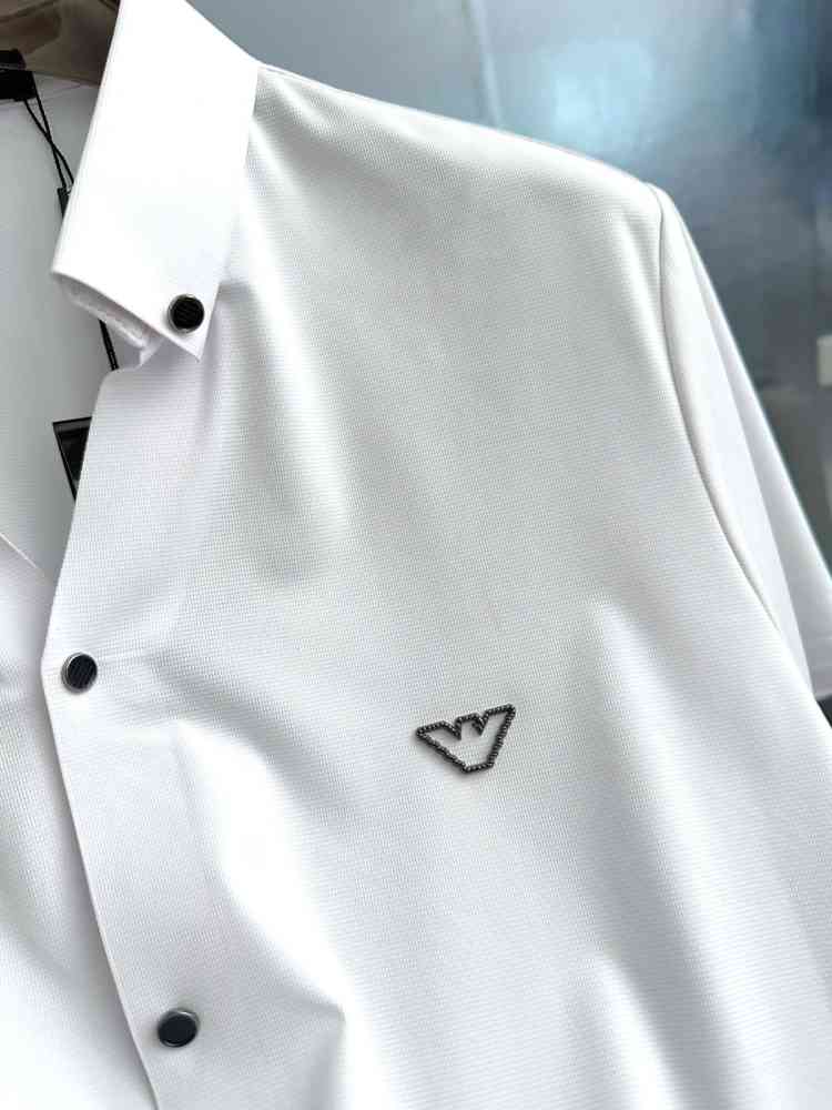 Emporio Armani White Premium Quality Short Sleeve Shirt-thumb-3