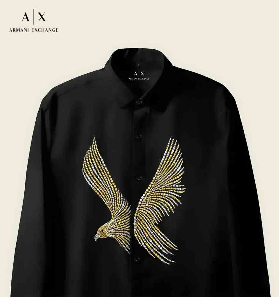Armani Exchange Black Premium Quality Cotton Shirt-1