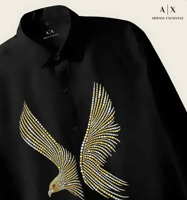 Armani Exchange Black Premium Quality Cotton Shirt-2
