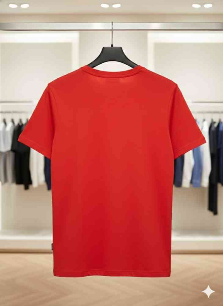 Armani Exchange Red Premium Quality T-shirt-thumb-3