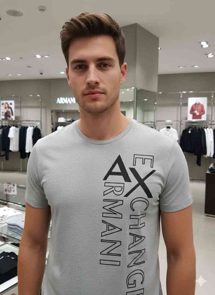 Armani Exchange White Premium Quality T-shirt-thumb-0