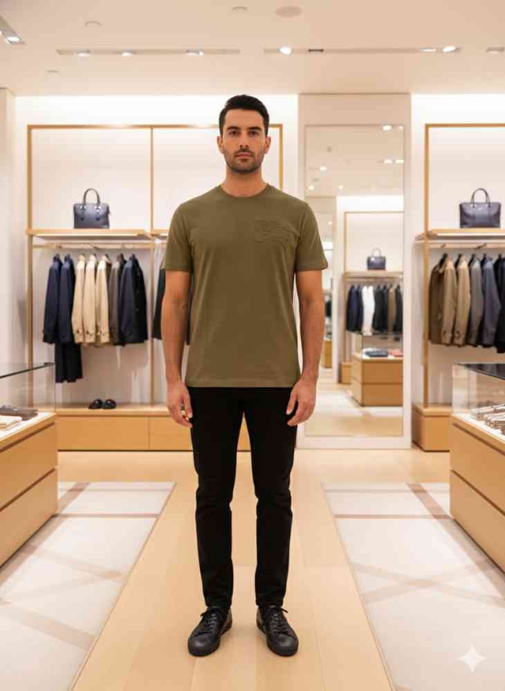 Burberry Green Premium Exclusive Polo T-shirt-thumb-1