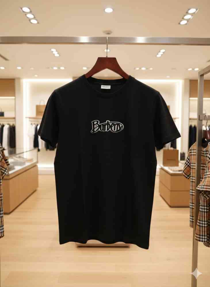 Burberry Black Premium Exclusive Polo T-shirt-thumb-2