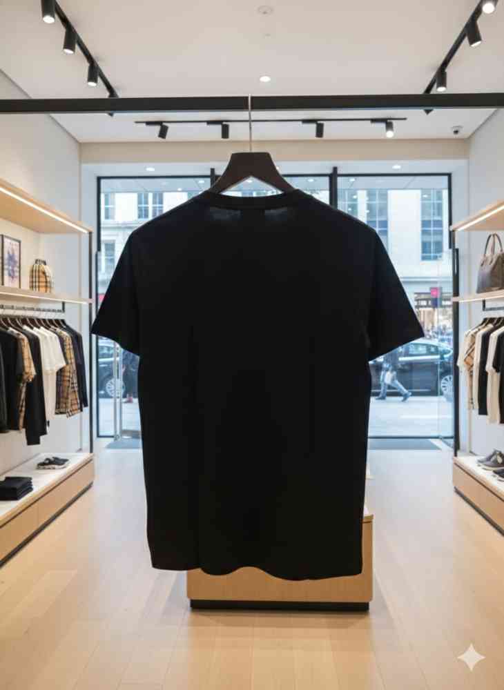 Burberry Black Premium Exclusive Polo T-shirt-thumb-3