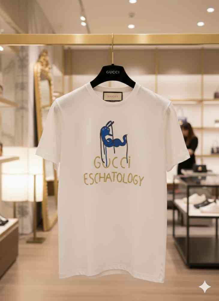 Gucci White Premium Quality Polo T-shirt-thumb-2