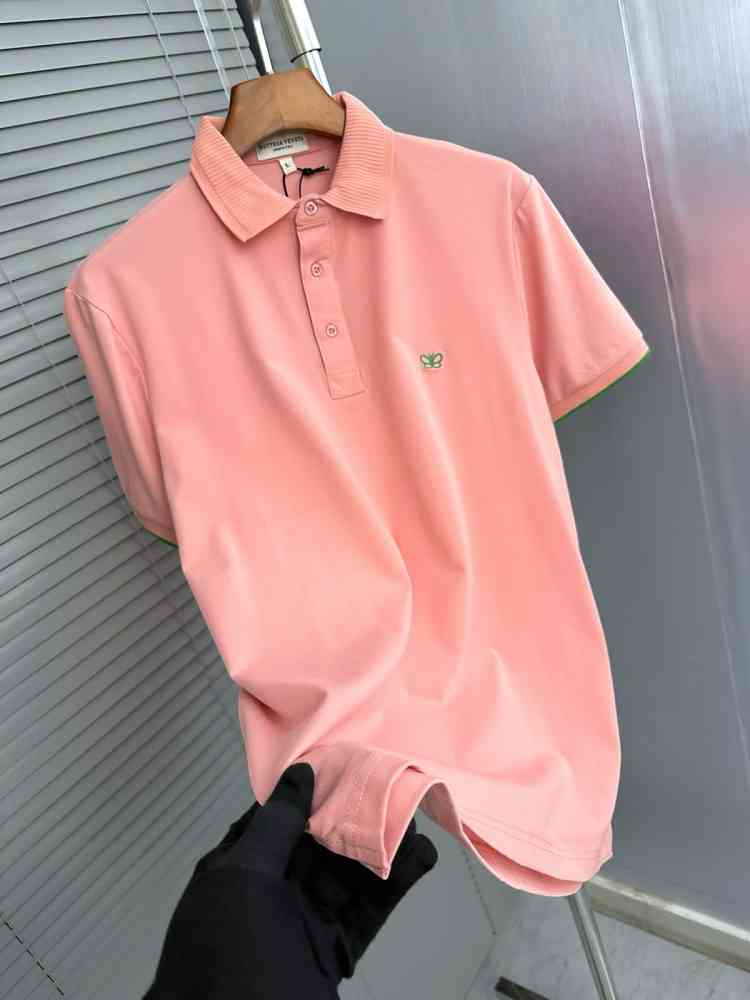 Pink Bottega Veneta Wine Bee Emboided Premium T-shirt