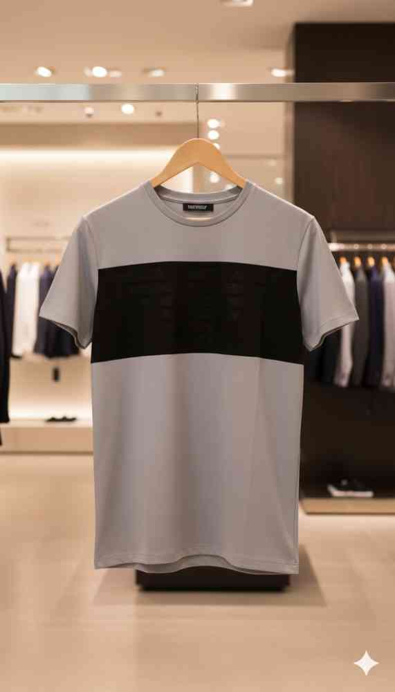 Armani Exchange Grey Premium Quality T-shirt-thumb-2