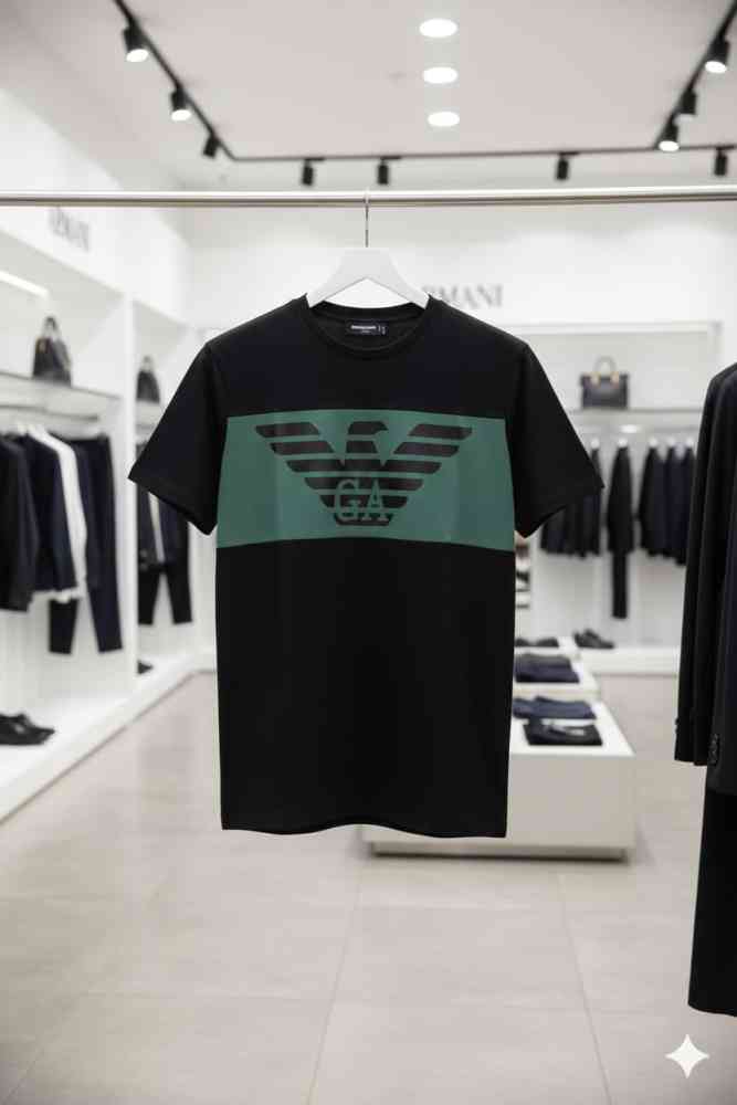 Giorgio Armani Black Premium Quality T-shirt-thumb-2