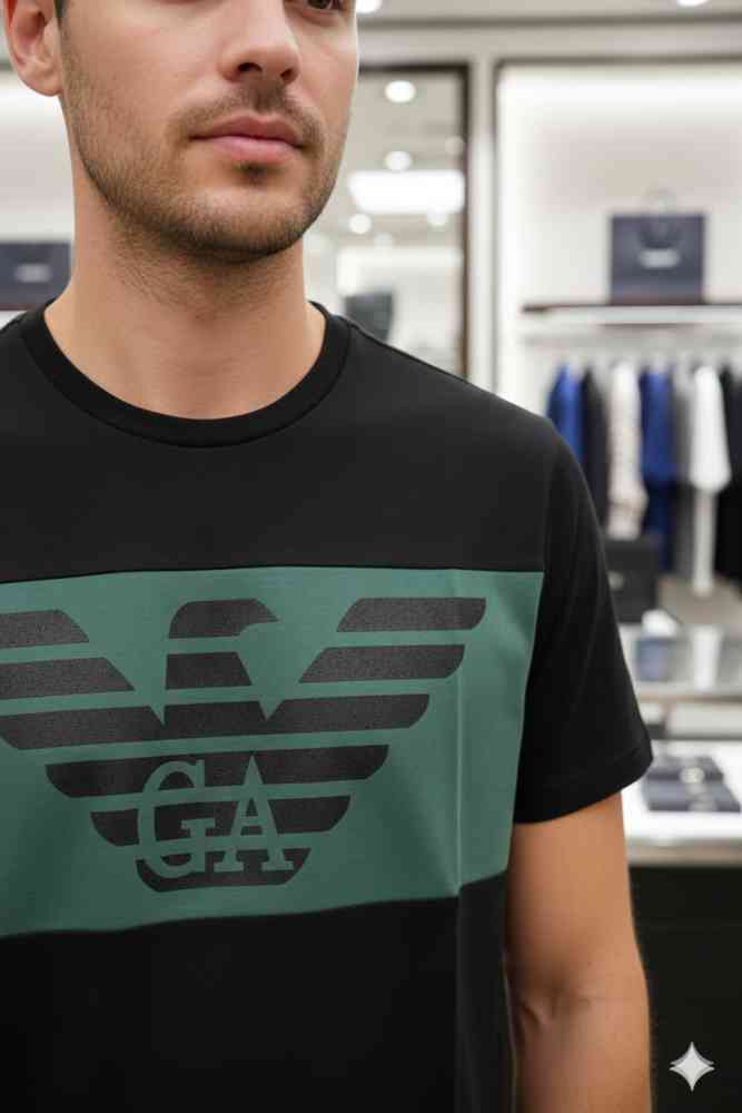 Black Giorgio Armani White Premium Quality T-shirt