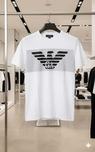 Giorgio Armani White Premium Quality T-shirt-thumb-2