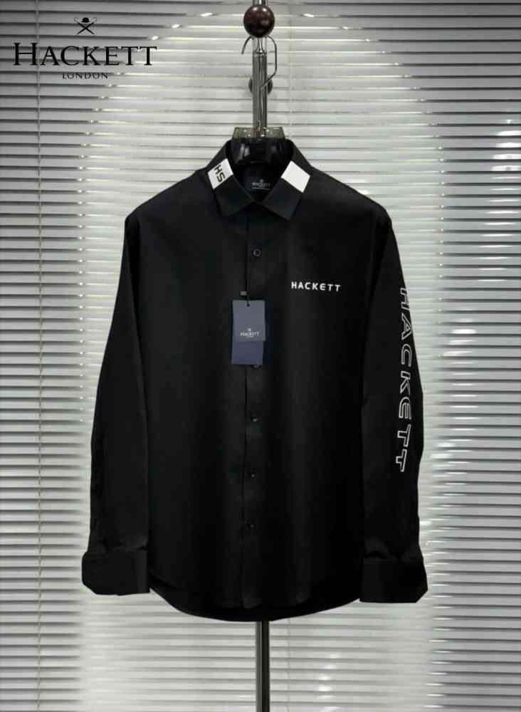Black Hackett White Premium Quality Shirt