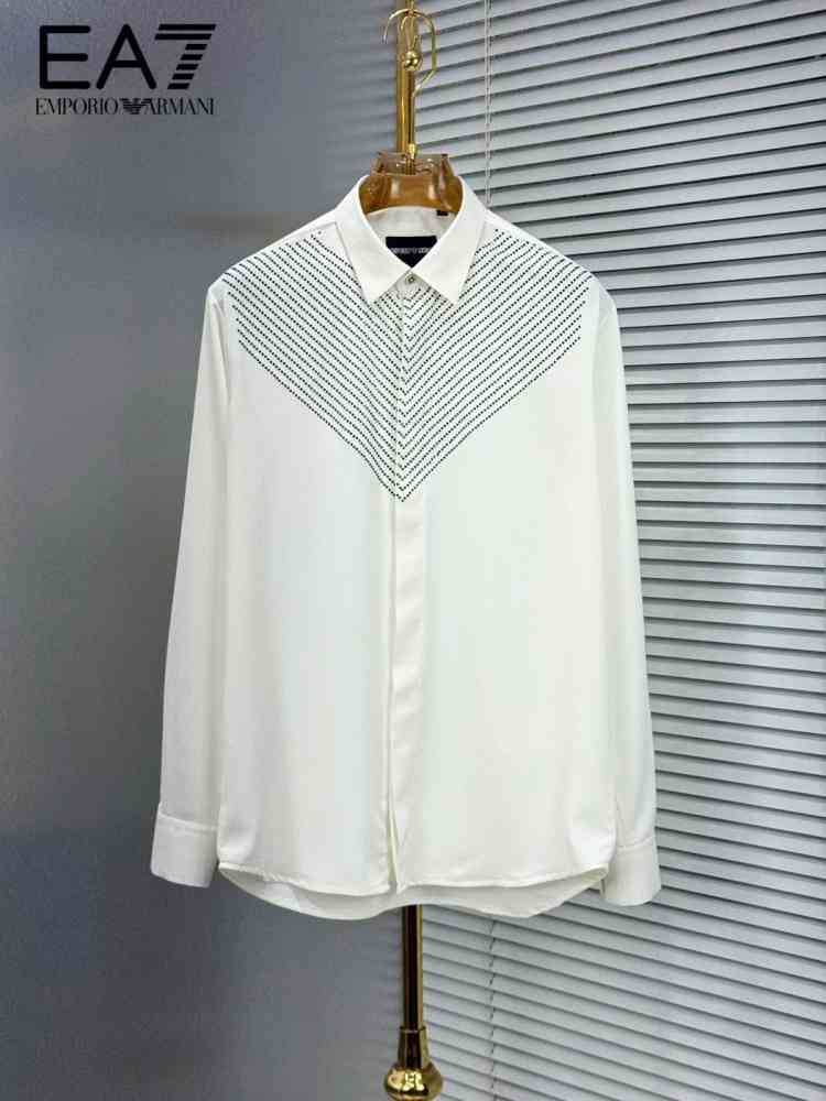 White Emporio Armani Black Premium Quality Shirt