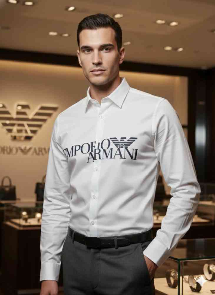 Emporio Armani White Premium Quality Shirt-thumb-1