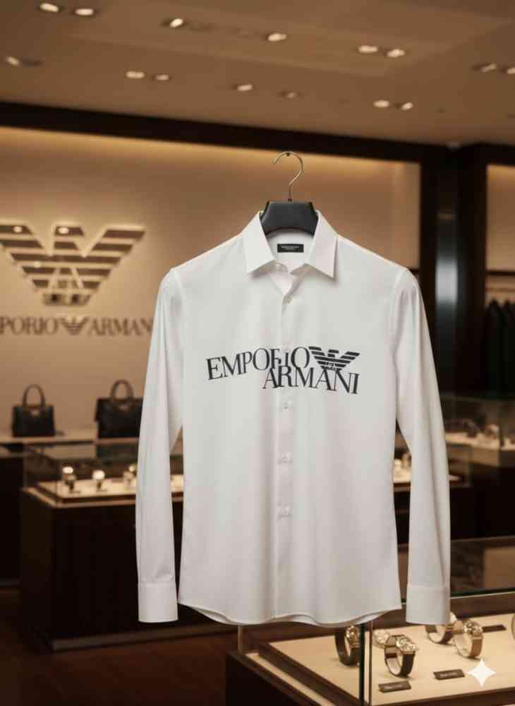 Emporio Armani White Premium Quality Shirt-thumb-2