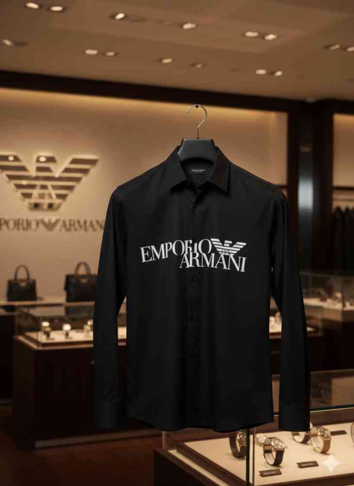 Emporio Armani Black Premium Quality Shirt-thumb-3