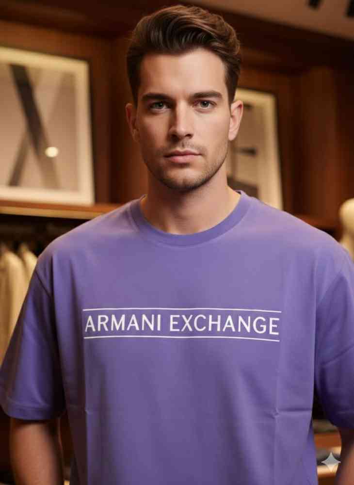 Armani Exchange Blue Premium Quality T-shirt-1