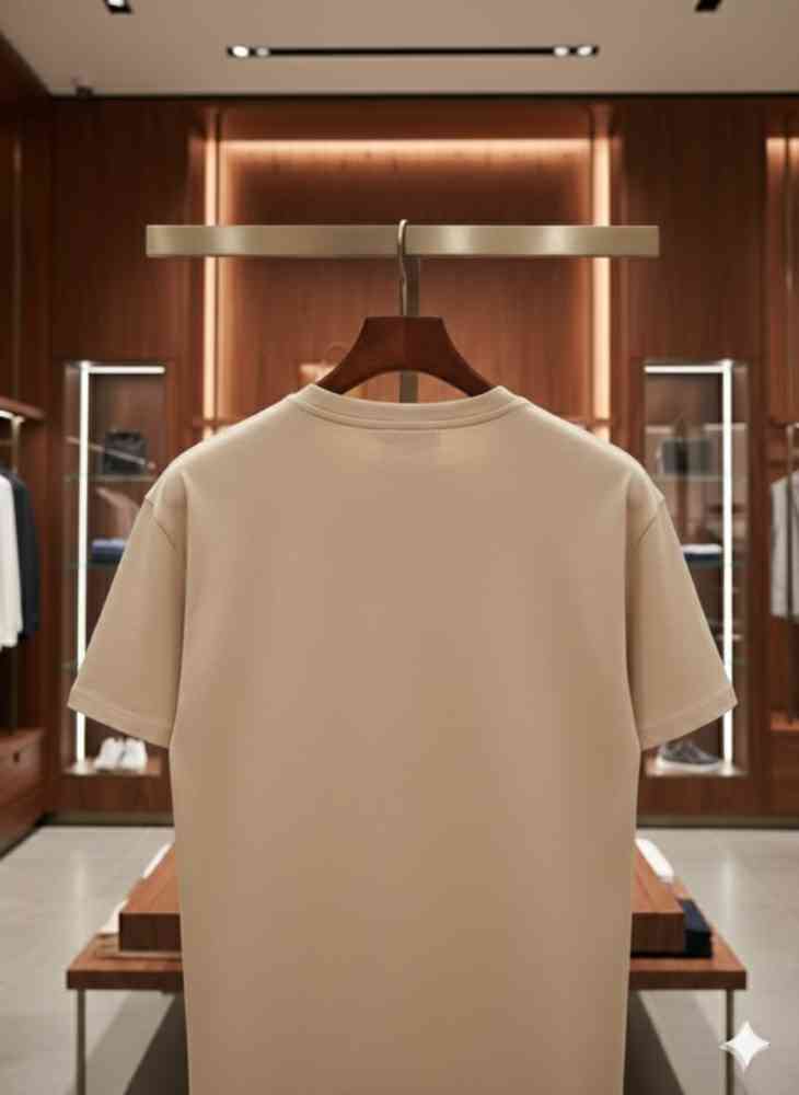 Armani Exchange Cream Premium Quality T-shirt-thumb-3