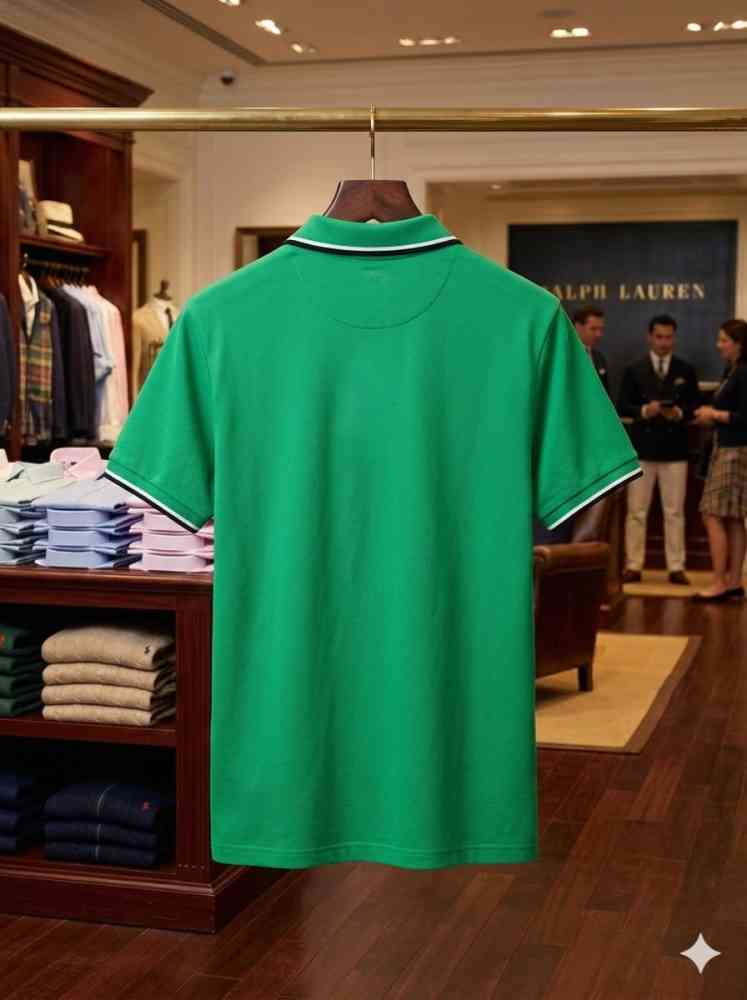 Ralph Lauren Green Premium Collar T-shirt-thumb-4
