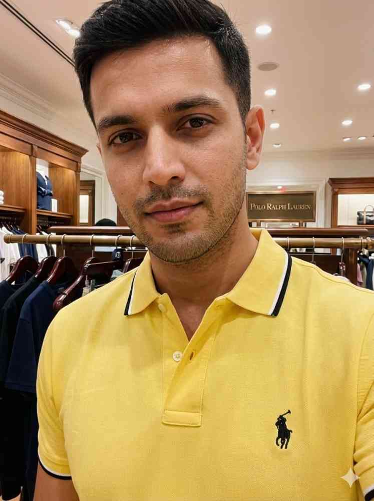 Ralph Lauren Yellow Premium Collar T-shirt-thumb-1