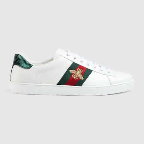 Gucci White Ace Bee Premium Quality Sneakers-thumb-0
