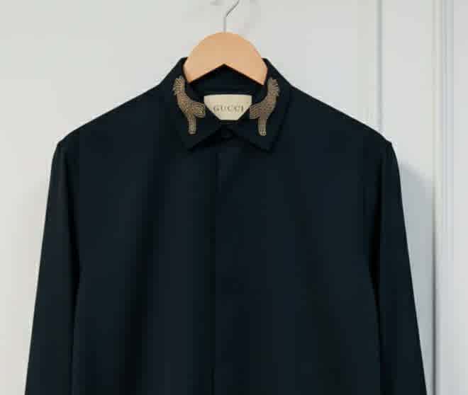 Gucci Black Premium Quality Cotton Shirt-thumb-1
