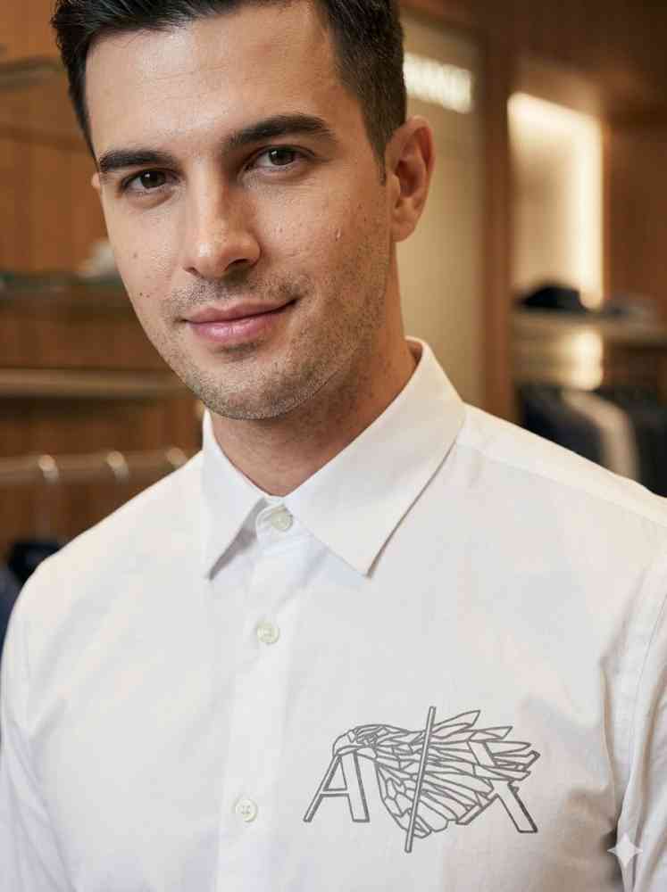 Armani Exchange White Premium Quality Cotton Shirt-thumb-1