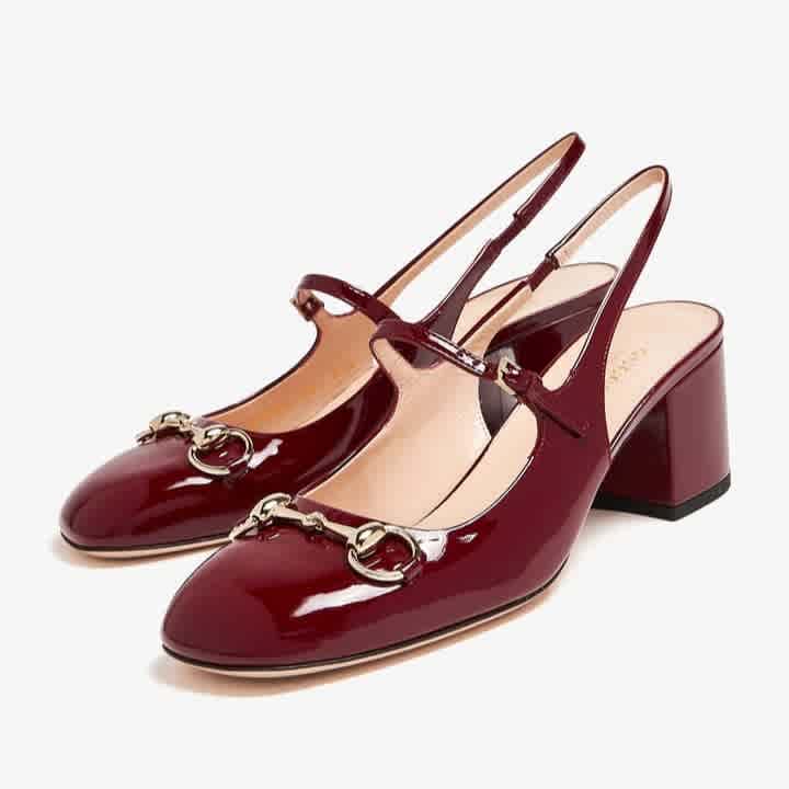 Red Gucci Horsebit White Heels Sandles