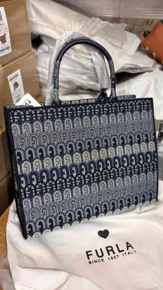 Furla Opportunity Blue Large Tote Bag-thumb-1