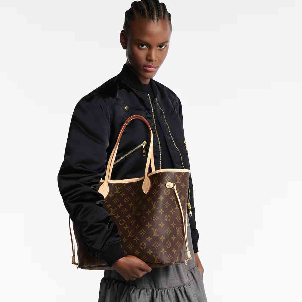 Louis Vuitton Neverfull Brown MM Tote Bag-thumb-1