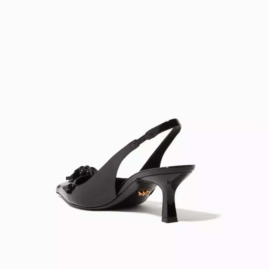 Versace La Medusa Black Heels Sandles-thumb-1