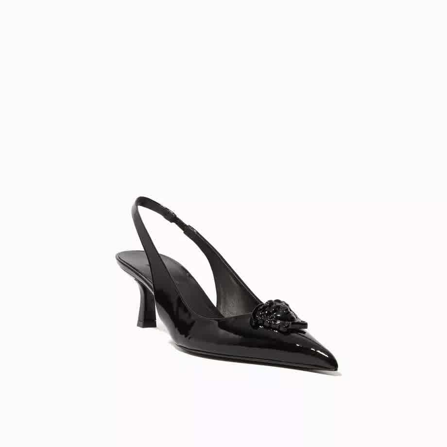 Versace La Medusa Black Heels Sandles-thumb-0