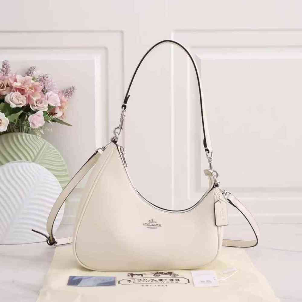 White Coach Teri twisted Black Shoulder Bag