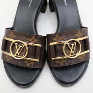 Louis Vuitton Brown Premium Quality Heels Sandals-2